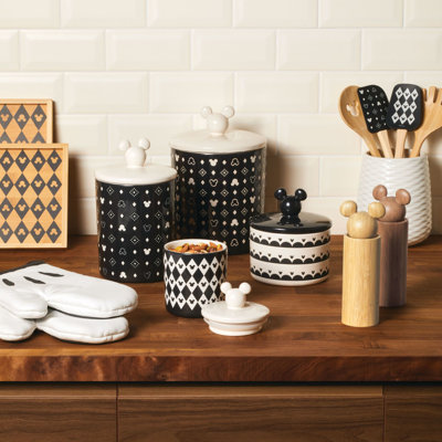 Polka Dot/Striped hot Ceramic Kitchen Canister Set